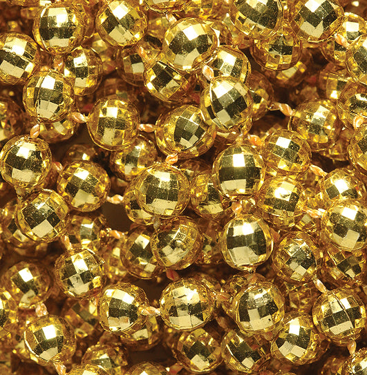 MS599 54: Gold Mardi Gras Throw Beads 12STR