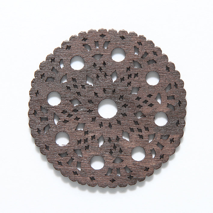 48WC821-58: Wood Circle Cutouts 48mm Dark -20PC