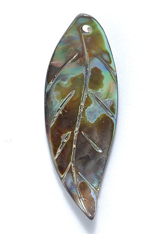 AB142: Abalone Leaf PNDNT 14x38mm-1PC