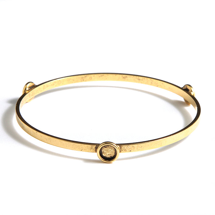 ND002-AG: Nunn Bracelet Flat 5.8mm Bezel ANT Gold-1EA