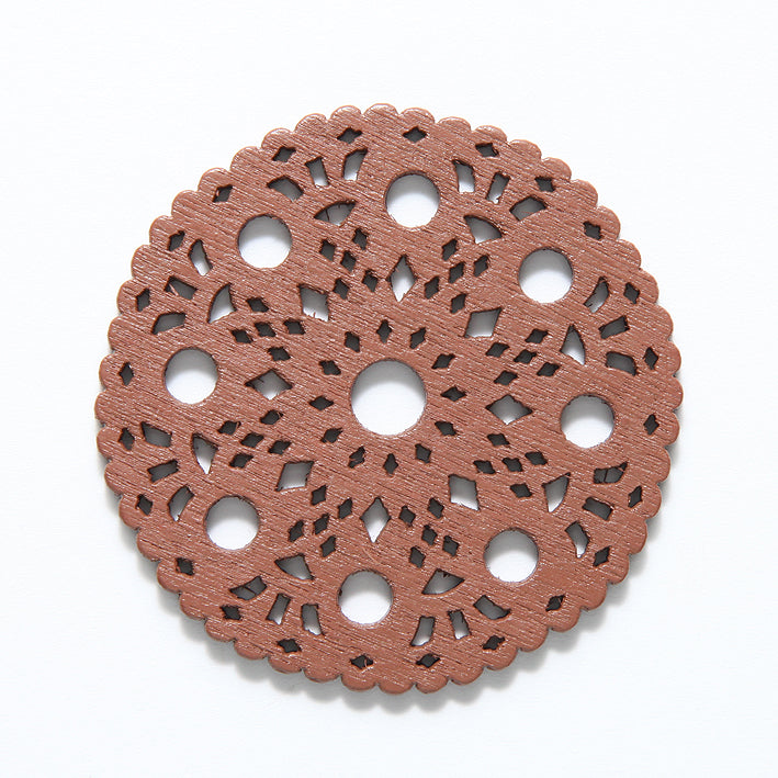 48WC821-56: Wood Circle Cutouts 48mm Brown-3PC