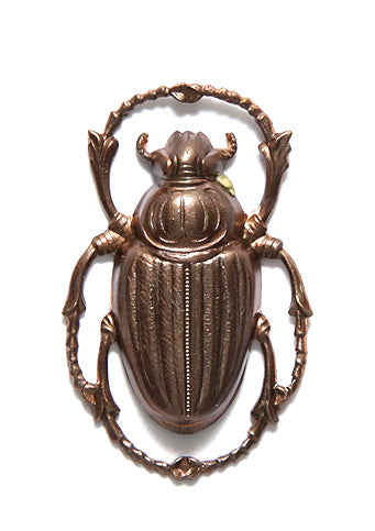 VJ6013-L: Vintaj Scarab Pendant 20x32mm