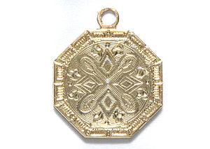 VV1014: Vintaj Etched Medallion 14x16.5mm