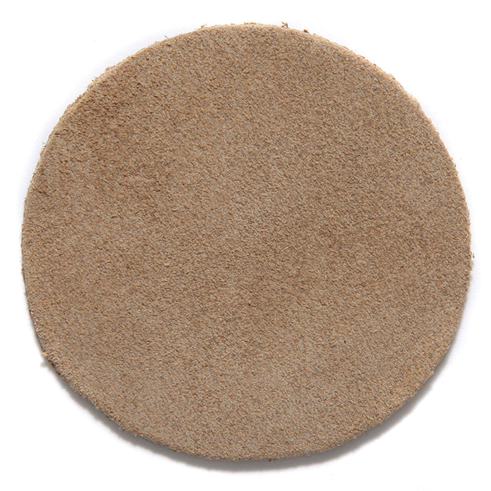 LD152-3: India Suede Leather Disc Tan 3 Inch - 1 Piece