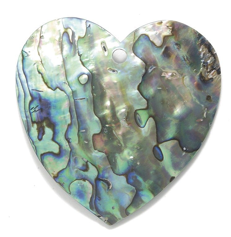 AB166: Abalone Large Heart PNDNT 60mm