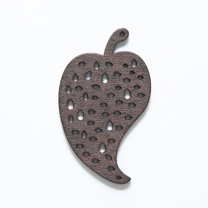 48WC816-58: Wood Leaf Dots 48mm Dark -20PC