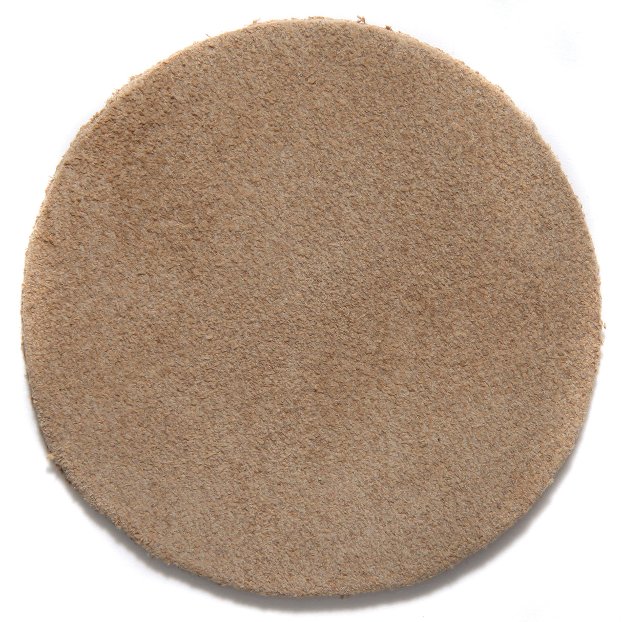 LD152-6: India Suede Leather Disc Tan 6 Inch - 1 Piece