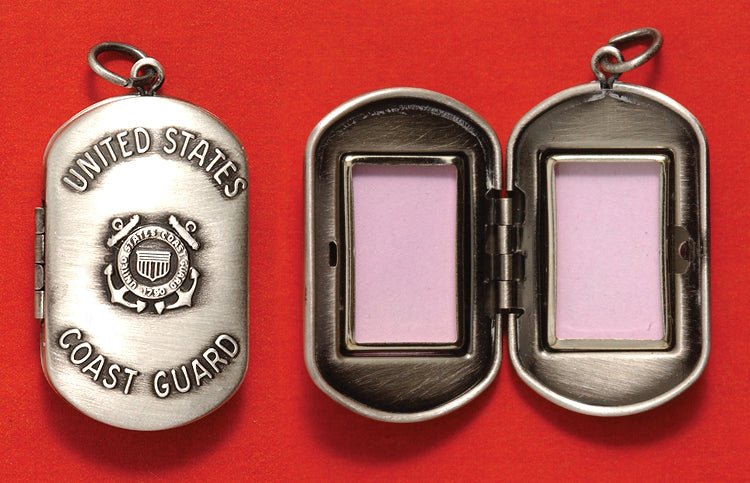 SS754: Dog Tag Locket Us Coast Guard 18x30m SS