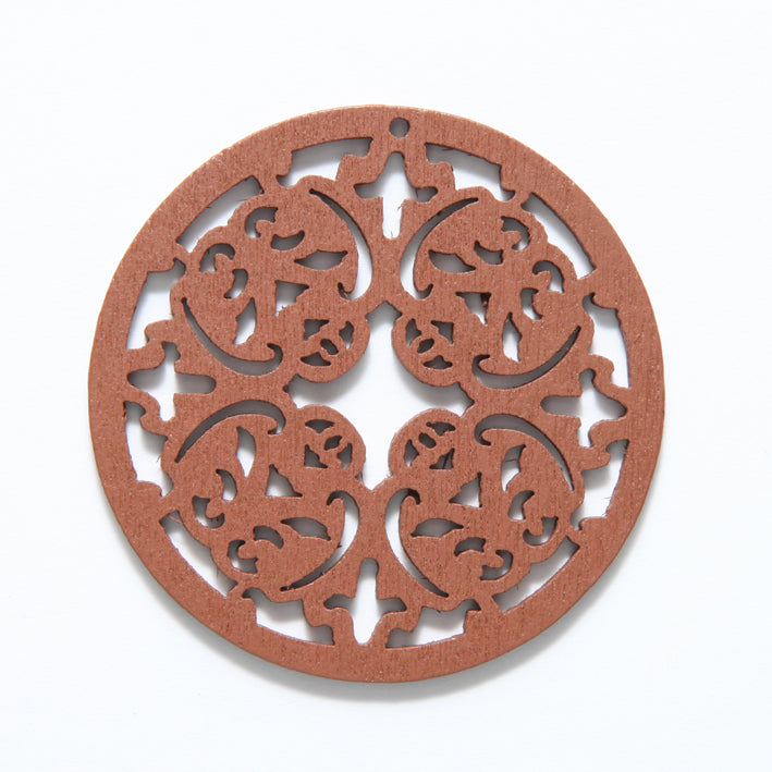 48WC834-56: Wood Circle 48mm Brown -3PC