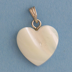 MP423: Mother Of Pearl Heart Charm 15mm