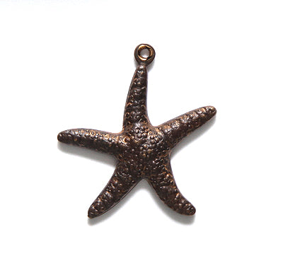 VJ6028: Vintaj Double Sided Star Fish Charm 20x23mm