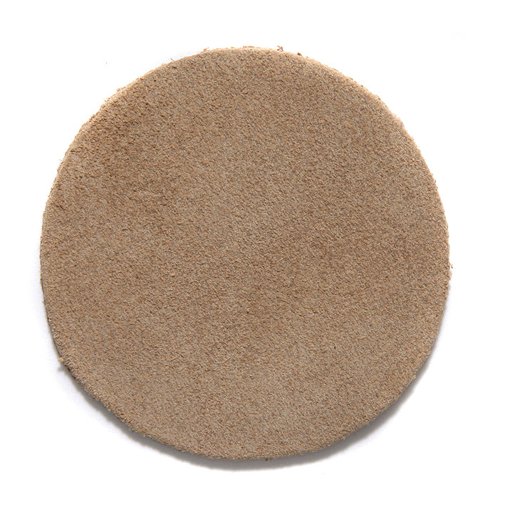 LD152-2: India Suede Leather Disc Tan 2 Inch - 1 Piece