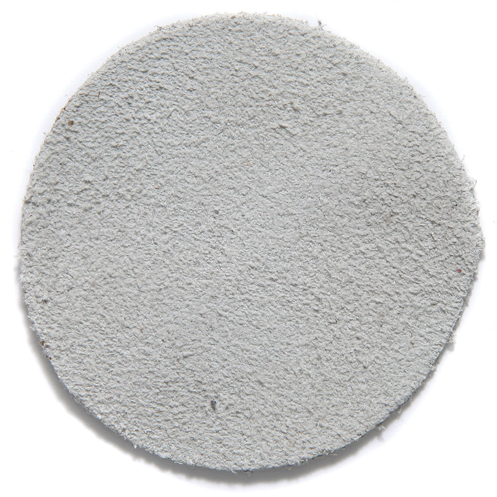 LD115-3: India Suede Leather Disc White 3 Inch - 1 Piece