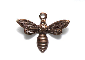 VJ6012: Vintaj Busy Bee Charm 13x17mm