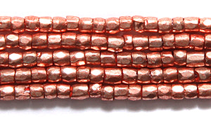 9SC856: CZ Seed Bead 3-cut Metallic Copper 9/0 10HK