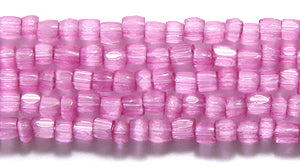 9SC994: CZ Seed Bead 3-cut Satin Solgel Pink Taffy 9/0 10HK