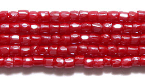 9SC342: CZ Seed Bead 3-cut Luster LT Red 9/0 10HK