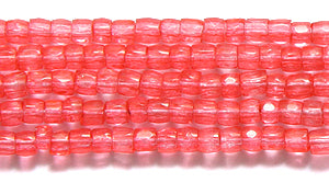 9SC6293: CZ Seed Bead 3-cut Solgel Crystal Watermelon 9/0 10HK