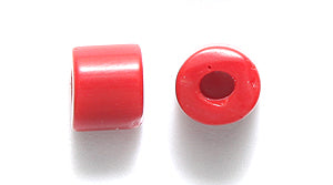 6IN145: Tile Bead Red 6mm 245PC/75 GM