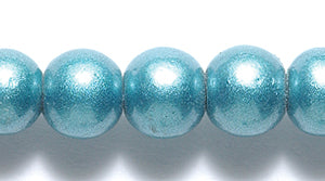 7IN668: Round Glass Pearl Teal 6-7mm 16 Inch-STR