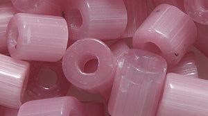 6IN290: Tile Bead Pink Opal 6mm-75GM