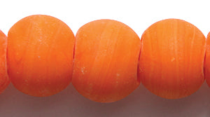 10IN134-M: Round Orange 9-10mm 4MM ID Matte-24 IN STR