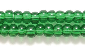 6SB283R: CZ Seed Bead Trans MED Green 6/0-6STR