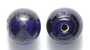 10IN278-B: Round Cobalt Sparkle 10mm AVG- 50GM