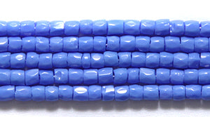 9SC172: CZ Seed Bead 3-cut Opaque Blue 9/0 10HK