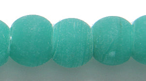 10IN285-M: Round Opal Green 9-10mm 4MM ID Matte-24 IN STR