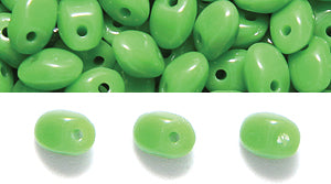 33TQ183-DR: CZ Solo Bead Opaque MED DK Green 2.5x5mm-25GM