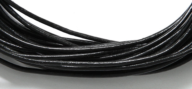 15LC109-5: Leather Cord Black 1.5mm 5MTR