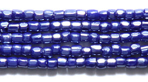 9SC376: CZ Seed Bead 3-cut Luster DK Blue 9/0 10HK