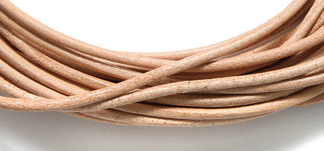 20LC151-5: Leather Cord Natural 2mm 5MTR