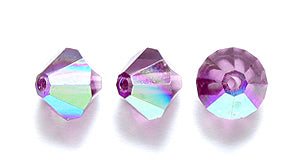 86CC598: Preciosa Crystal Dia Amethyst AB 6x6mm-72PC