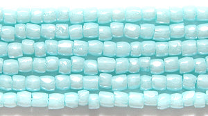 9SC6162: CZ Seed Bead 3-cut Solgel Palest Turquoise 9/0 10HK