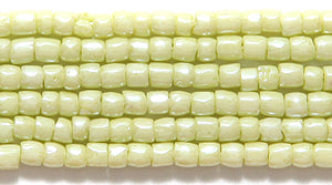 9SC6181: CZ Seed Bead 3-cut Solgel Soft Avacado 9/0 10HK