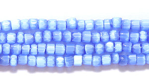 9SC974: CZ Seed Bead 3-cut Satin Blue 9/0 10HK