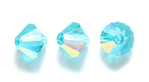 86CC585: Preciosa Crystal Dia Blue Zircon AB 6x6mm-72PC