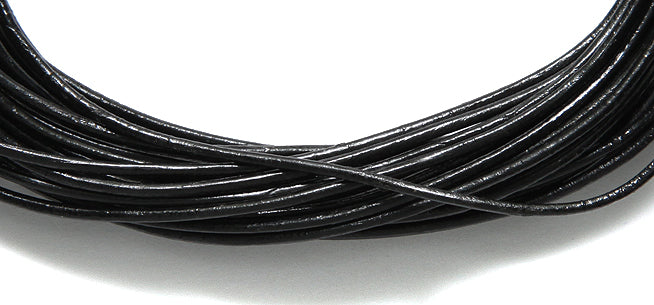 10LC109-5: Leather Cord Black 1mm 5MTR