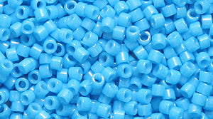 14SD166R: Delica Seed Bead Opaque Capri Blue Dyed 11/0 DB659 9GM