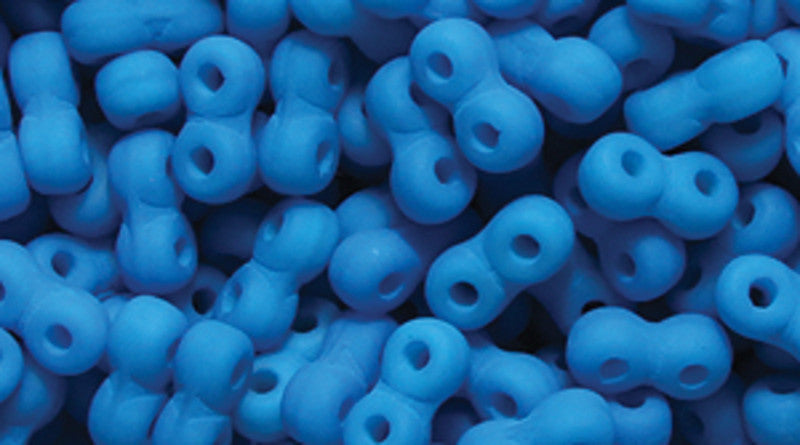 25TQ668-NR: CZ Infinity Neon Capri Blue Matte 2x5mm-150PC