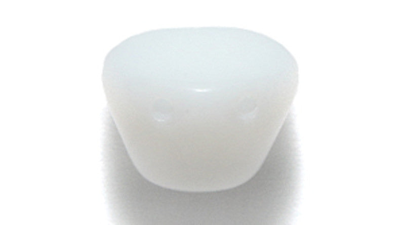 25DP110R: CZ Gum Drop 2HOLE Alabaster 10x12mm-6PC