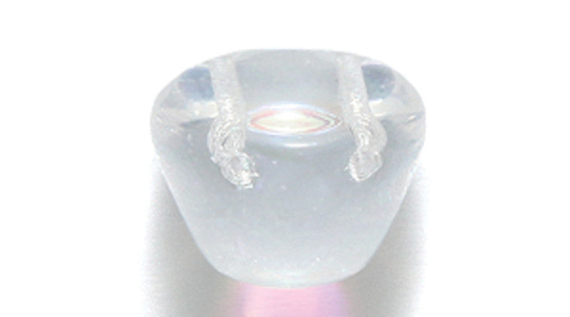 25DP512R: CZ Gum Drop Crystal AB 2 Hole 10x12mm-6PC