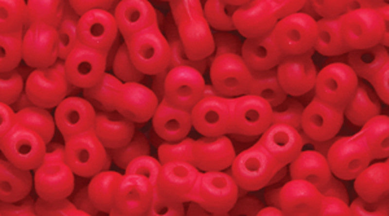 25TQ645-NR: CZ Infinity Neon Red Matte 2x5mm-150PC