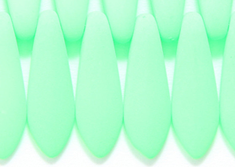 92DP684-NMR: CZ Spear Neon Green Matte 5x16mm-20PC