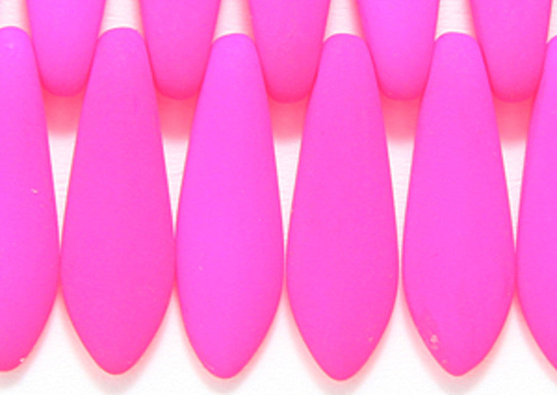 92DP694-NMR: CZ Spear Neon Pink Matte 5x16mm-20PC