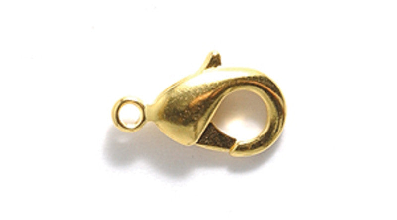 12FI644-GR: Clasp Lobster Gold PLT 12x7mm 4PC