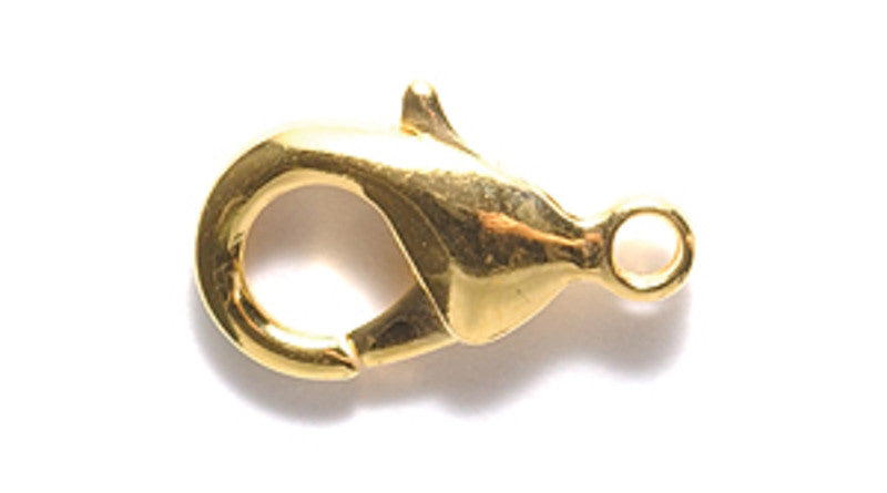 15FI644-GR: Clasp Lobster Gold 15x9mm 4PPK