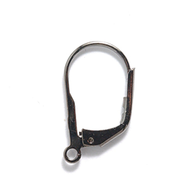 FI43-GMR: Earring Lever Back Gunmetal 2PR